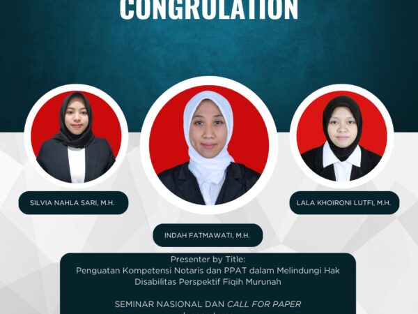 Dosen Fakultas Syariah IAIRM Ngabar Jadi Presenter pada Seminar Nasional dan Call for Paper Bidang Kenotariatan