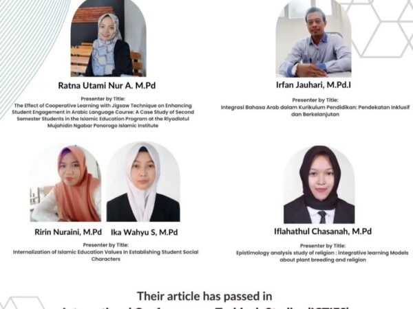 Their article has passed in International Conference on Tarbiyah Studies (ICTIES) The program is organized by Intellectual Association for Tarbiyah Studies (lacties) in Collaboration With Khatam Al-Morsaleen International University, Egypt.